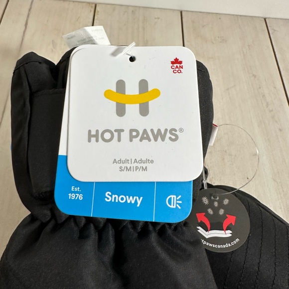 Women’s /Men’s Hot Paws snow gloves SZ S/M P/M adjustable wrist band NWTS BLK - Picture 7 of 7